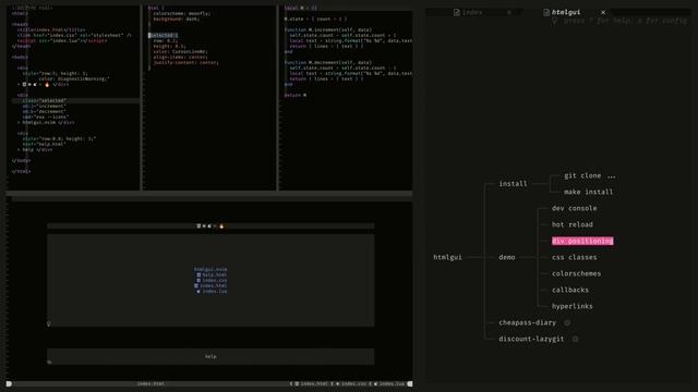 htmlgui.nvim - demo смотреть онлайн