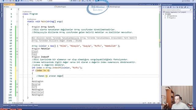 261) Array Sınıfı IndexOf Metodu смотреть онлайн