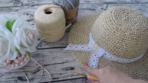 КАК СВЯЗАТЬ ШЛЯПКУ КРЮЧКОМ ИЗ РАФИИ