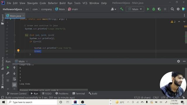 Java Tutorial : Break and continue statement in java смотреть онлайн