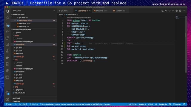 Dockerfile for a Go project with go mod replace directive смотреть онлайн