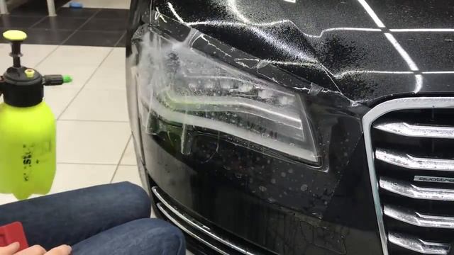 Полировка и бронирование фар Audi A8 смотреть онлайн