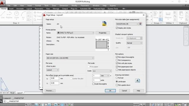 AutoCAD Layout Page Setup manager смотреть онлайн