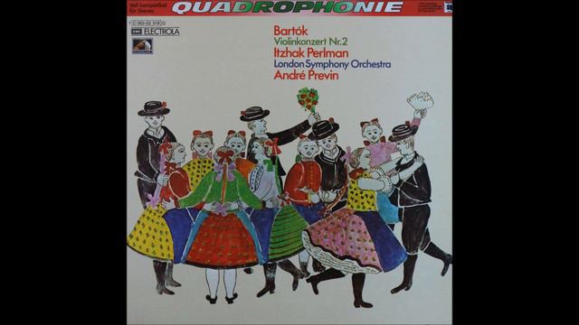 Bartok, Violin Concerto No  2 , 1st Mov, Perlman, Violin