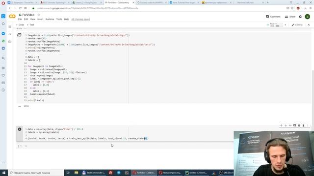 GoogleColab и первая нейронная сеть