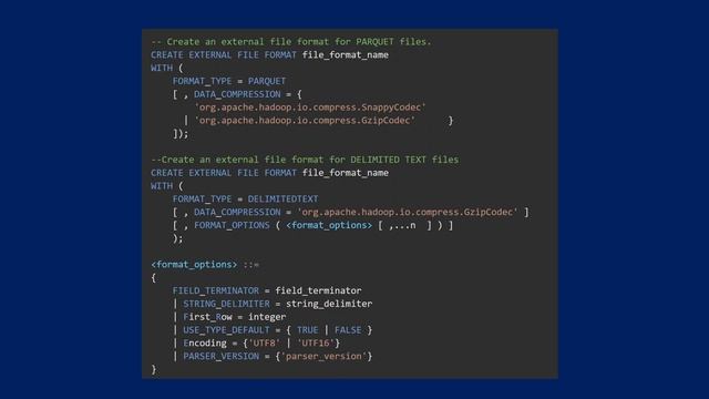 15. Create External File Format in Azure Synapse Analytics смотреть онлайн