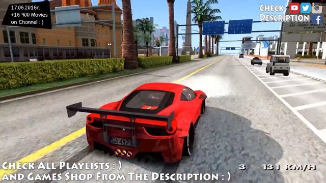 Ferrari 458 Liberty Walk L3D - GTA San Andreas 1440p / 2,7K _REVIEW смотреть онлайн