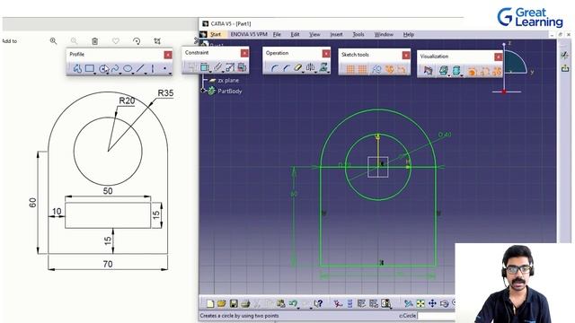 CATIA Tutorial | CATIA Tutorial for beginners in 2021 | Great Learning смотреть онлайн
