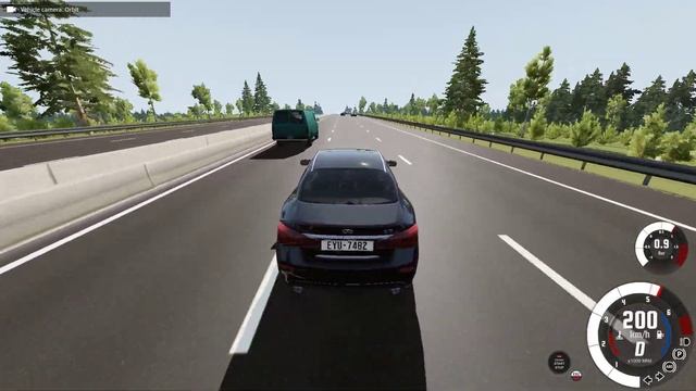 200 kmh!! in the Infiniti Q70 Beamng drive autobahn (#11) смотреть онлайн