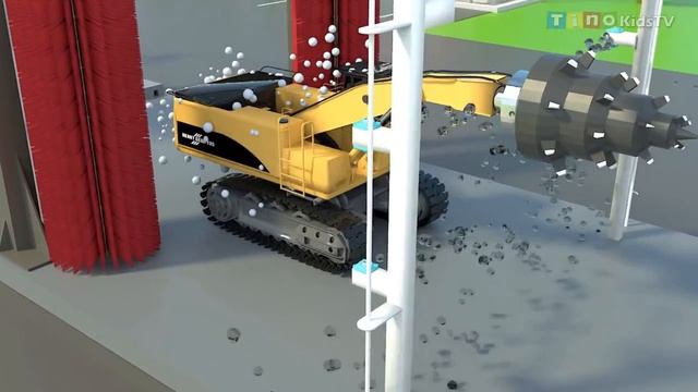 Выставка строительной техники для детей | Использование дорожных комбайнов и других грузовиков смотреть онлайн