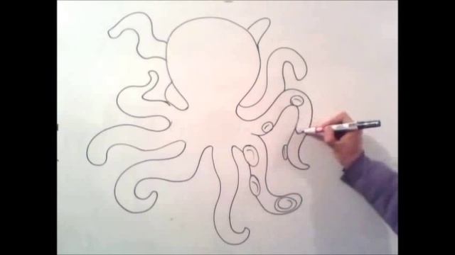 как рисовать осьминога смотреть онлайн