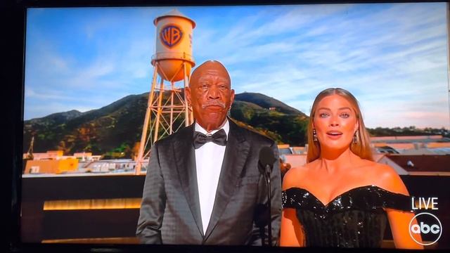 Morgan Freeman And Margot Robbie Oscars 2023
