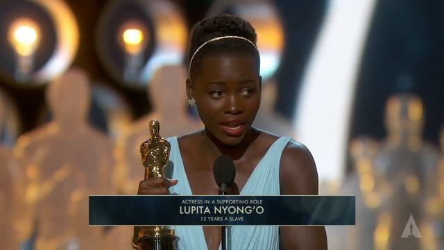Lupita Nyong'o winning Best Supporting Actress | 86th Oscars (2014) смотреть онлайн