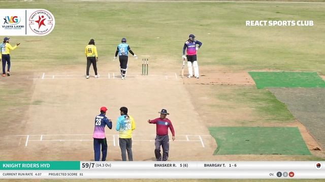 REACT PREMIUM LEAGUE (WHITE BALL) DEC// WARMUP MATCH _ELEVEN STARS MBCC vs Knight Riders HYD смотреть онлайн