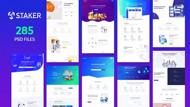 Staker - Creative Agency, Landing Page & Multipurpose PSD Template | Themeforest Website Templates смотреть онлайн