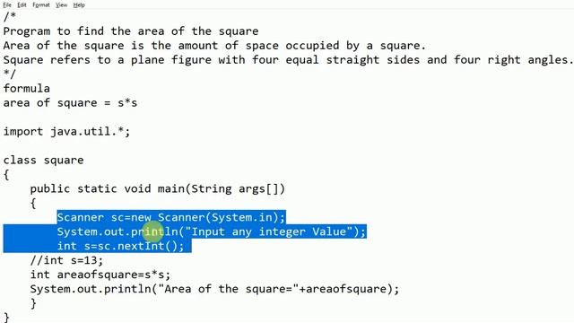 #9 Area of the Square in Java смотреть онлайн