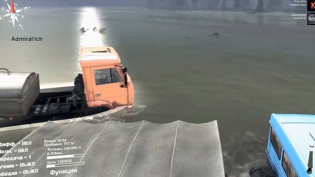 Spintires идем в брод или берем в рот :D смотреть онлайн