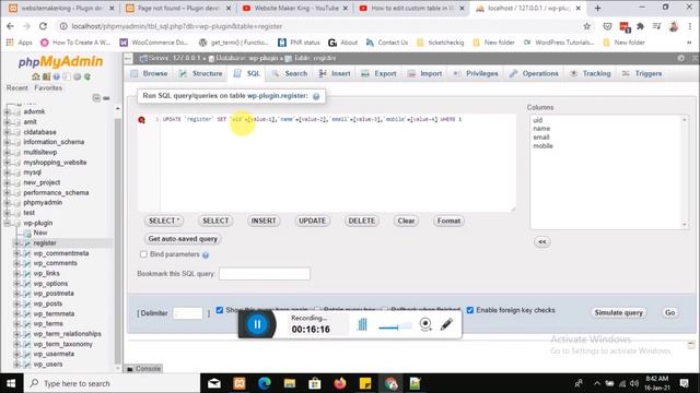 How to delete custom table data in WordPress | Curd operation in WordPress | Custom Plugin | Part - смотреть онлайн