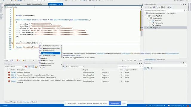 Amazon Selling Partner API Get Orders using C# смотреть онлайн
