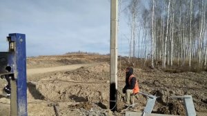 Установка опоры СВ 110-5 по колхозному, замена сломанной.