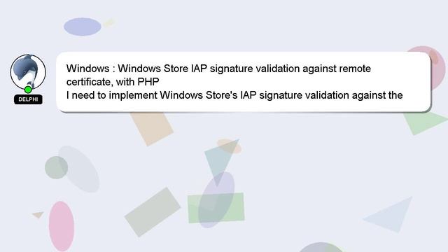 Windows : Windows Store IAP signature validation against remote certificate, with PHP смотреть онлайн