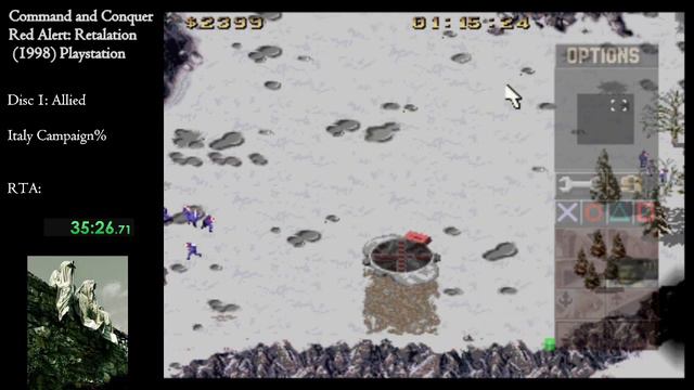 Command & Conquer RA Retaliation [PS1] - Speedrun Italy Campaign% en 1h 34m 21s IGT [RTA en 1h 9m] смотреть онлайн
