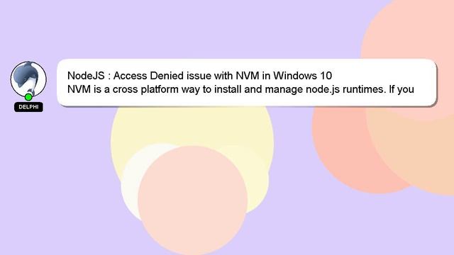 NodeJS : Access Denied issue with NVM in Windows 10 смотреть онлайн