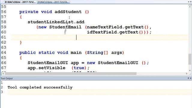 Java - LinkedLists - Students GUI - Add, Delete, Display - Part 01 смотреть онлайн