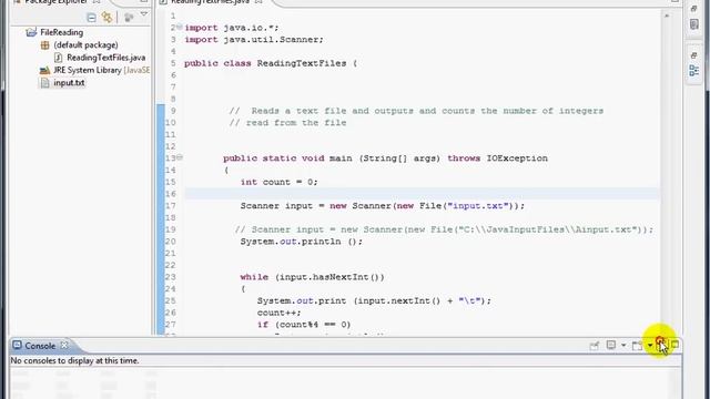 Reading Text Files Using Eclipse смотреть онлайн