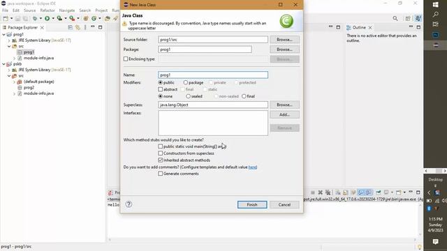 running java program in eclipse-Windows OS смотреть онлайн