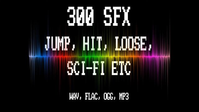 300 16-bit SFX, JUMP, HIT, LOOSE, SCI-FI ETC, WAV, FLAC, OGG, MP3 смотреть онлайн