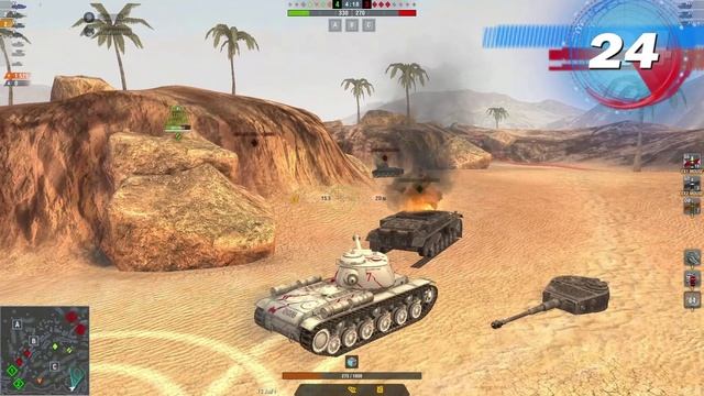 World of Tanks Blitz Взвод на КВ-1С смотреть онлайн