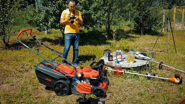 Газонокосилка бензиновая AL-KO PREMIUM 470 SP-A. Первые впечатления от работы и внешнего вида смотреть онлайн