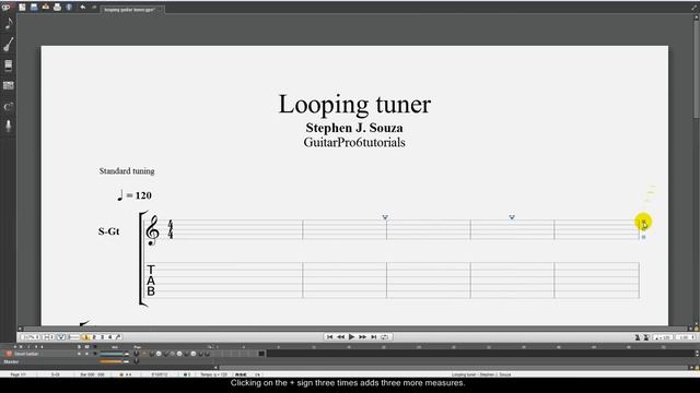 Guitar Pro 6 Looping Guitar Tuner