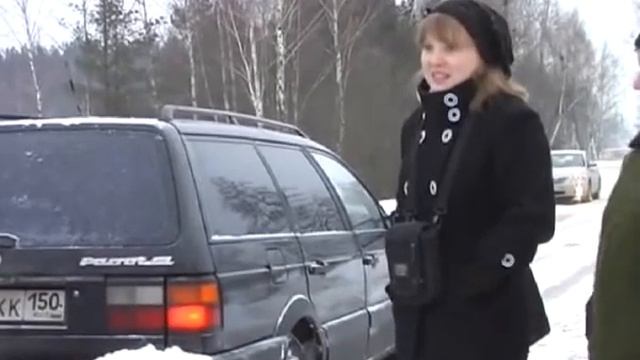 г. Ногинск Полёт Volkswagenа в кювет...Зонтов Святослав. смотреть онлайн