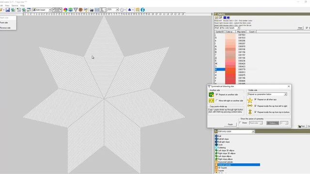 7-rays peyote star based on your image in PeyoteCreator https://bead-n-stitch.com/peyote-star/ смотреть онлайн