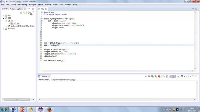 7 PyQt Простая программа в объектно ориентированном стиле смотреть онлайн