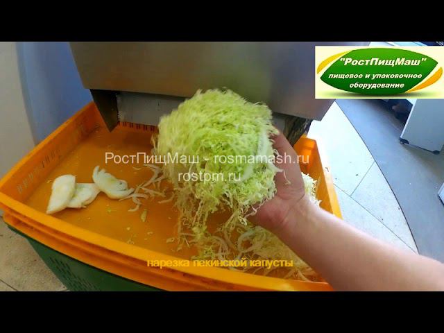 Шинковка пекинской капусты на RY-80 от РостПищМаш смотреть онлайн