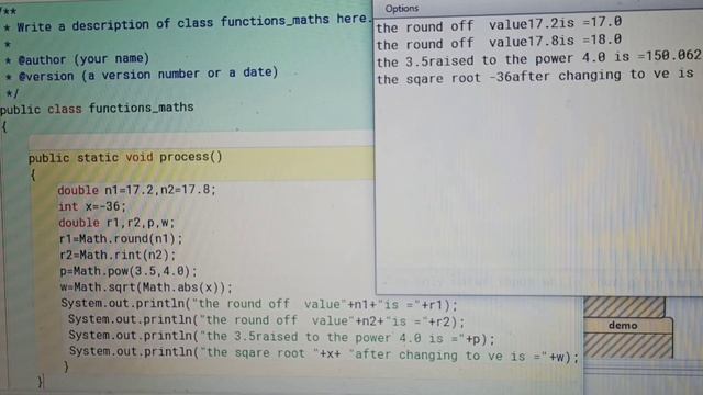 using some Math function in java program .. смотреть онлайн