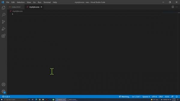 How to run SASS files on Visual Studio Code