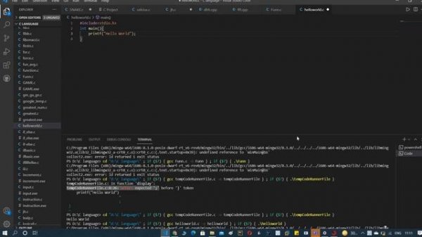 How to solve Error in VS Code ? collect2.exe: error: ld returned 1 exit status