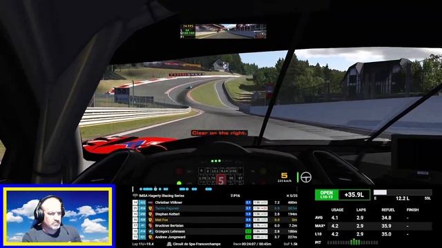 iRacing - IMSA Hagerty Series - Ferrari 488 GT3 Evo @ Spa смотреть онлайн