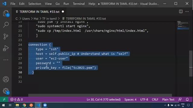 Terraform in Tamil #33 | Remote exec Provisioner Handson Demo #terraformintamil смотреть онлайн