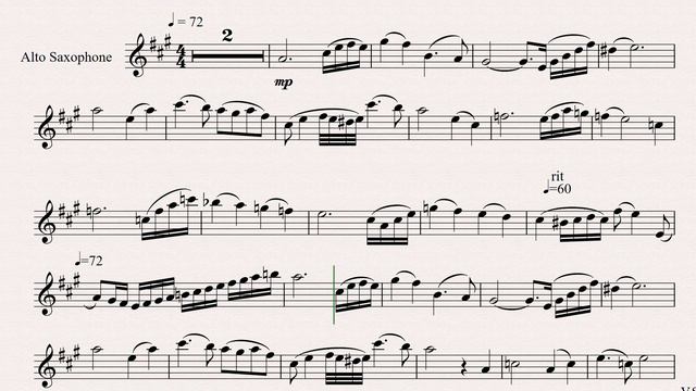 Shostakovich Gadfly Romance Eb Alto Sax Backing Track and Sheet Music смотреть онлайн