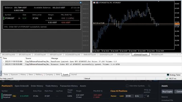 Копирование сделок с MT5 на Binance Futures смотреть онлайн
