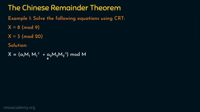 The Chinese Remainder Theorem (Solved Example 2) смотреть онлайн