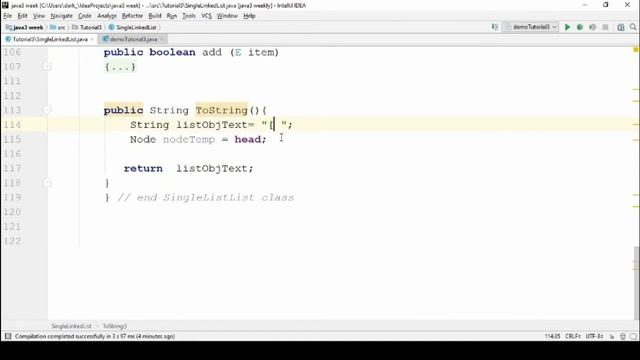 Java Single link list class part 4 ToString() (Arabic) смотреть онлайн