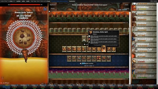 NEW UPDATES IN COOKIE CLICKER! sugar lumps, chancemakers, grimoire, pantheon! Walkthrough #4 смотреть онлайн