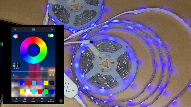Micomlan 50ft/15M Led Strip Lights with Music Sync and App смотреть онлайн
