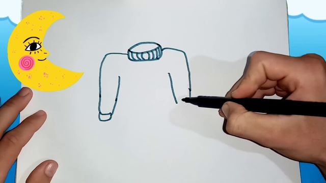 Drawing sweater for kids With song/Рисование Свитера для детей/Bolalar uchun Kozok rasmini chizish смотреть онлайн